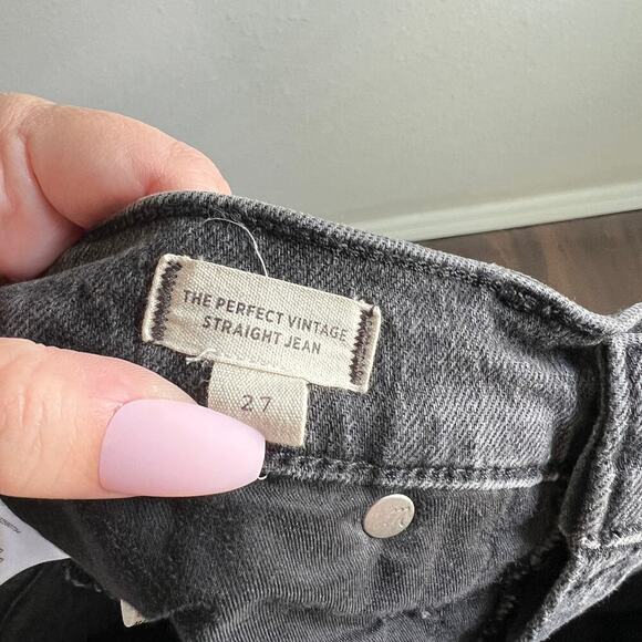 Madewell Perfect Vintage Straight Leg Jean Women's 27 High Rise Black Wash - Picture 6 of 8